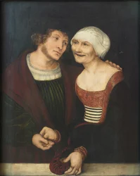 Jeune homme et vieille femme